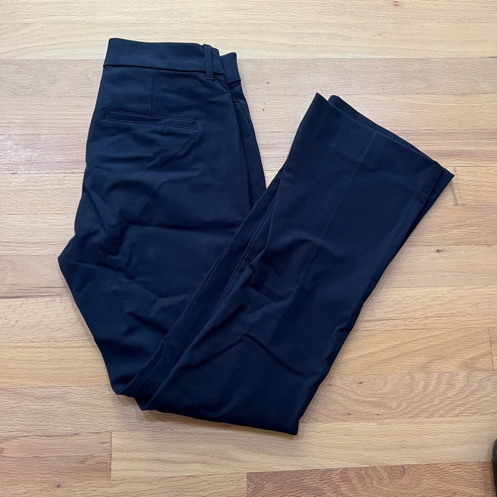 Old navy high rise pixie flare navy dress pants 2 petite